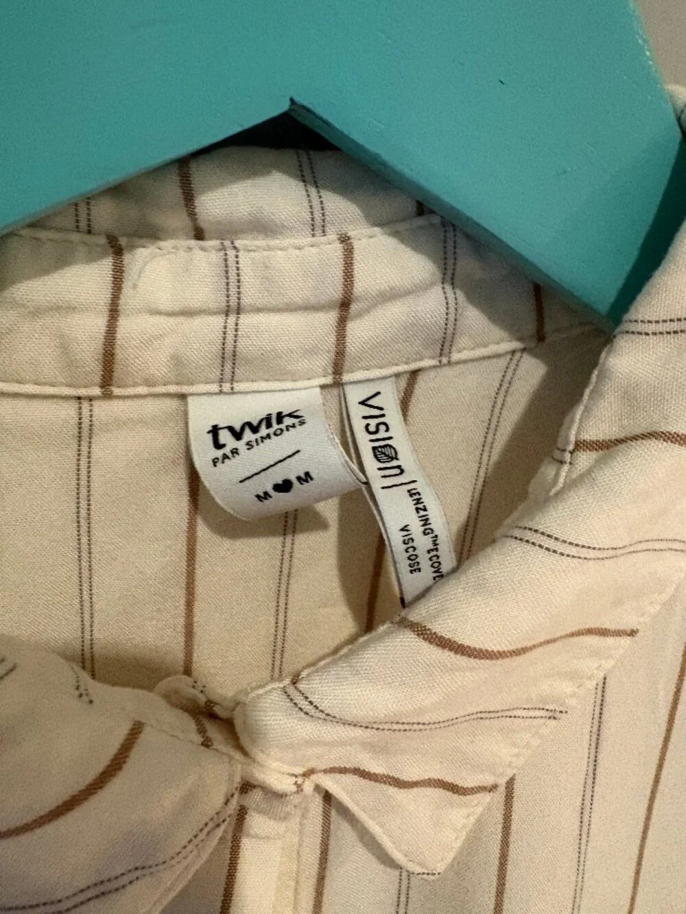 Cream Striped Viscose Blouse - Picture 2 of 3